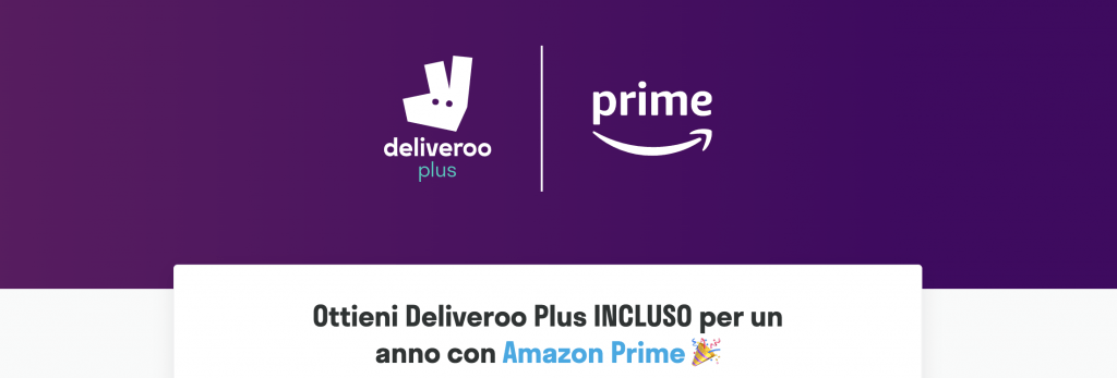 Deliveroo Gratis con Amazon Prime