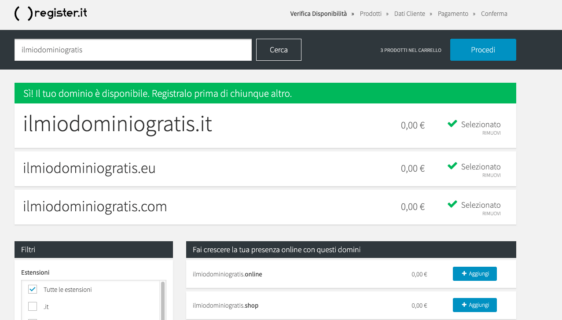 Registrare Dominio Gratis
