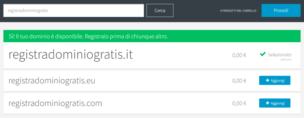 Registrare Dominio Gratis