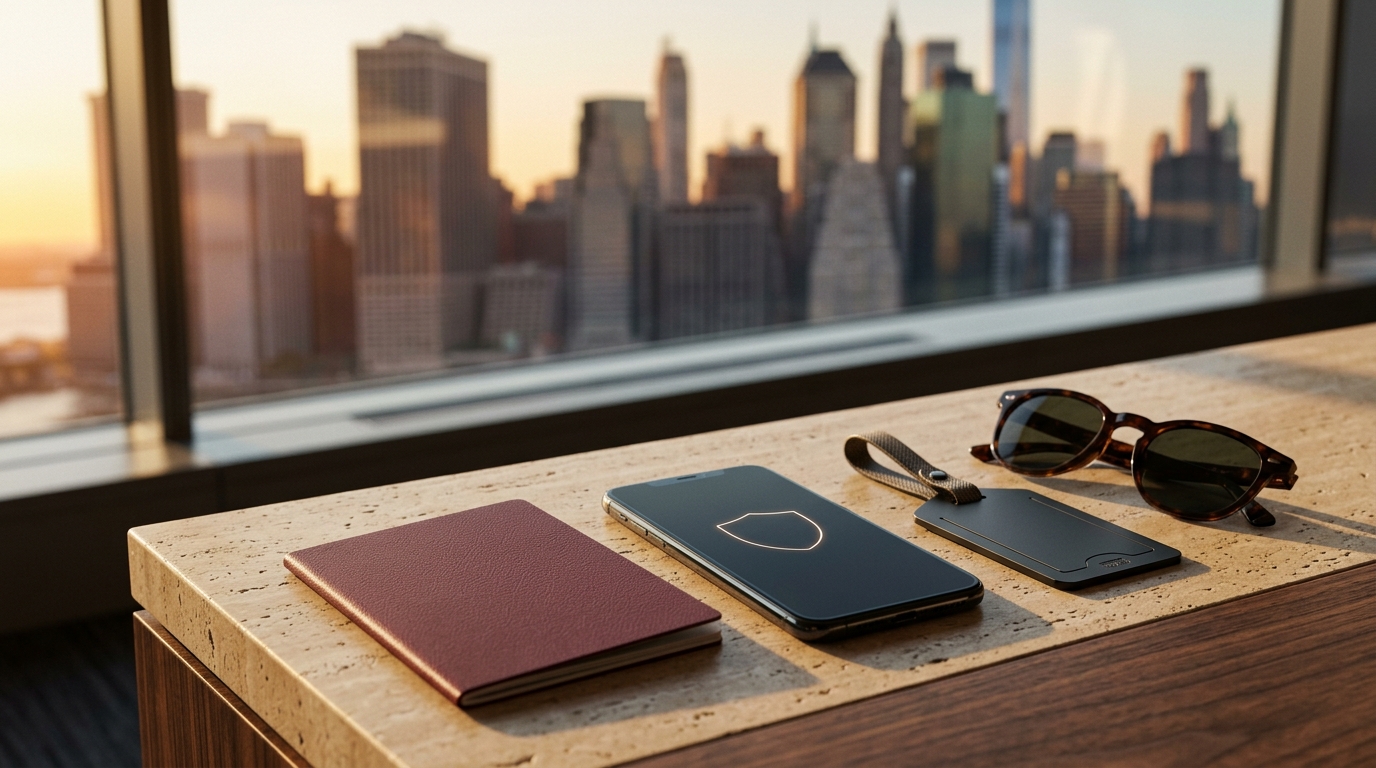 Assicurazione sanitaria USA passaporto e smartphone prima del volo per New York